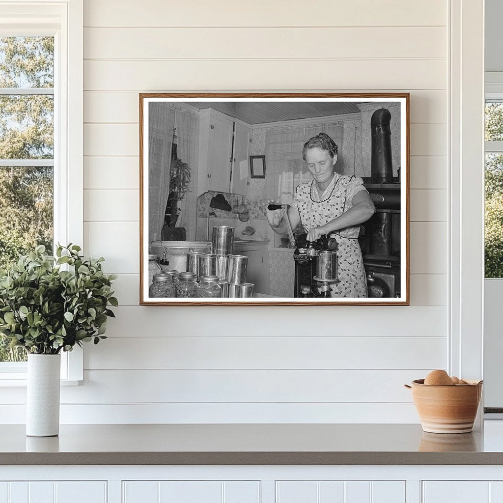 Mrs. Christiansen Canning Food in Utah September 1940