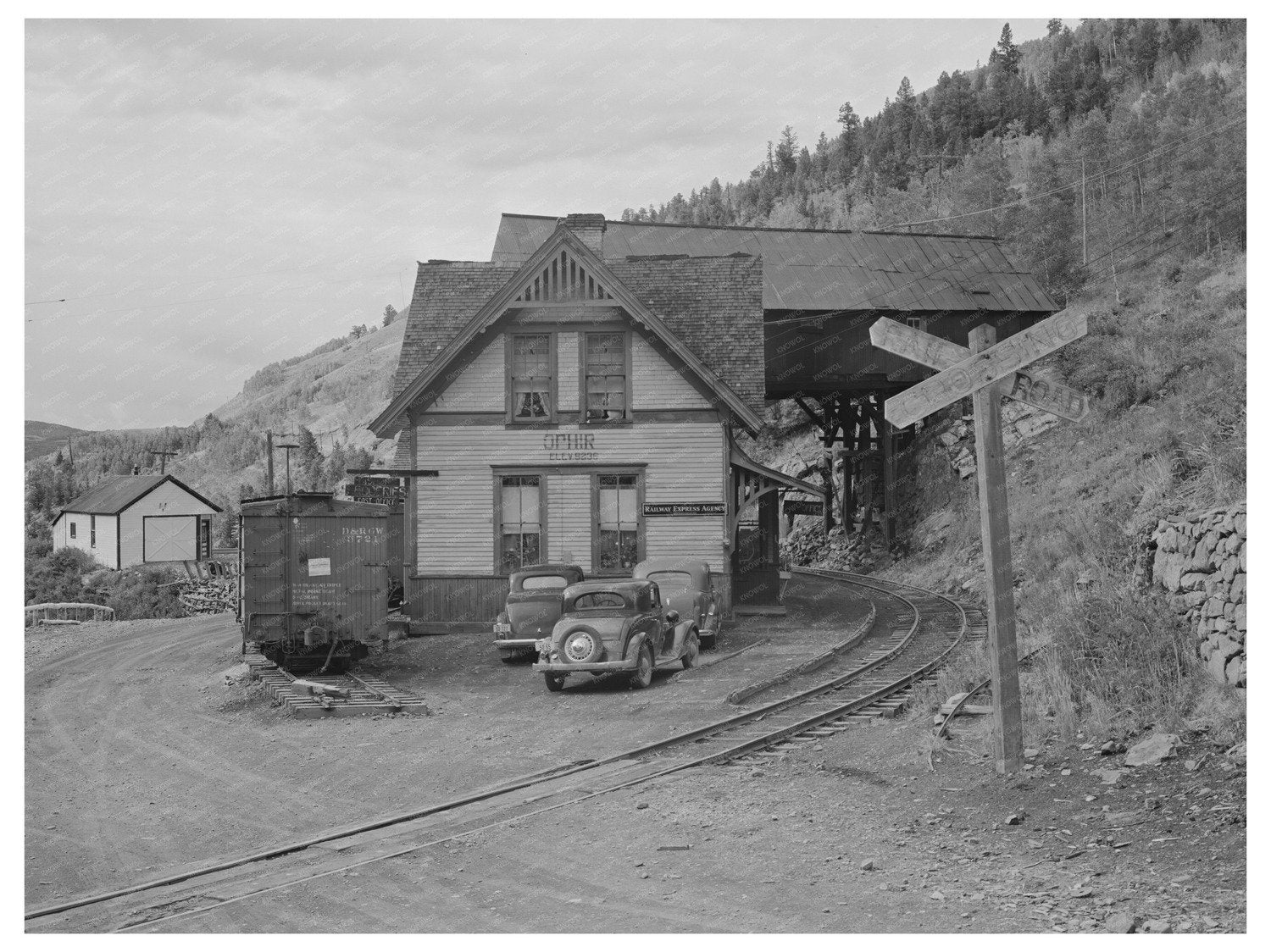 Ophir Colorado Railway Station September 1940 Image