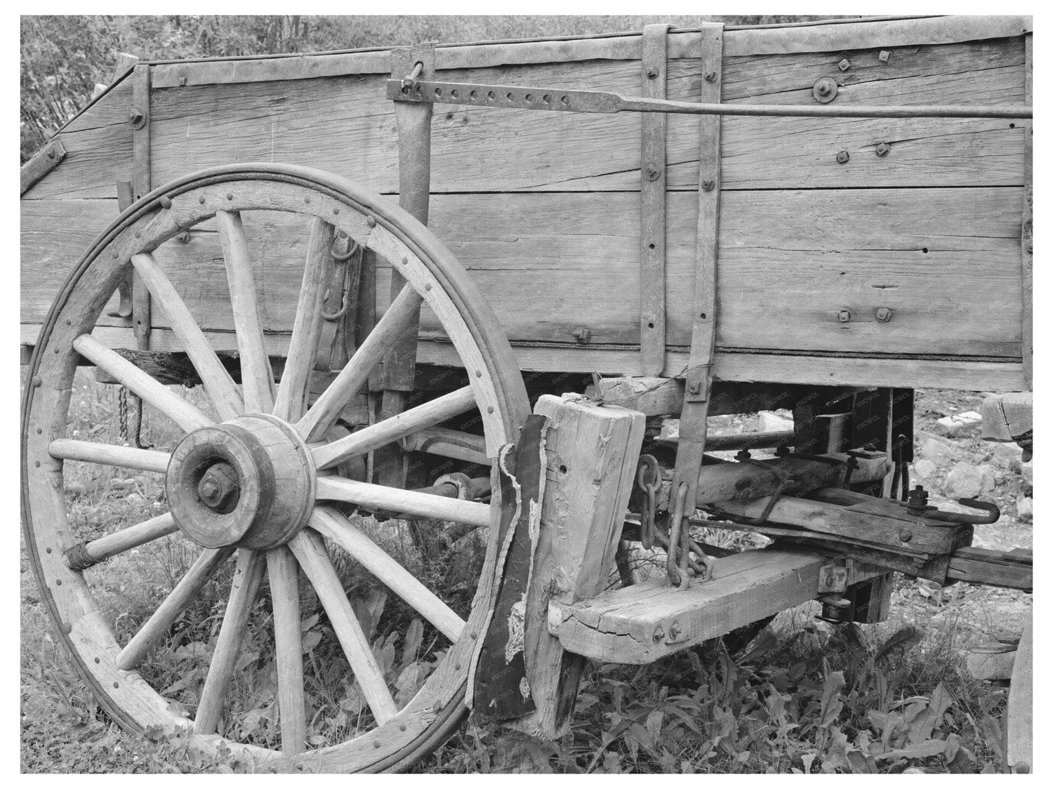 Wooden Ore Wagon Telluride Colorado 1940