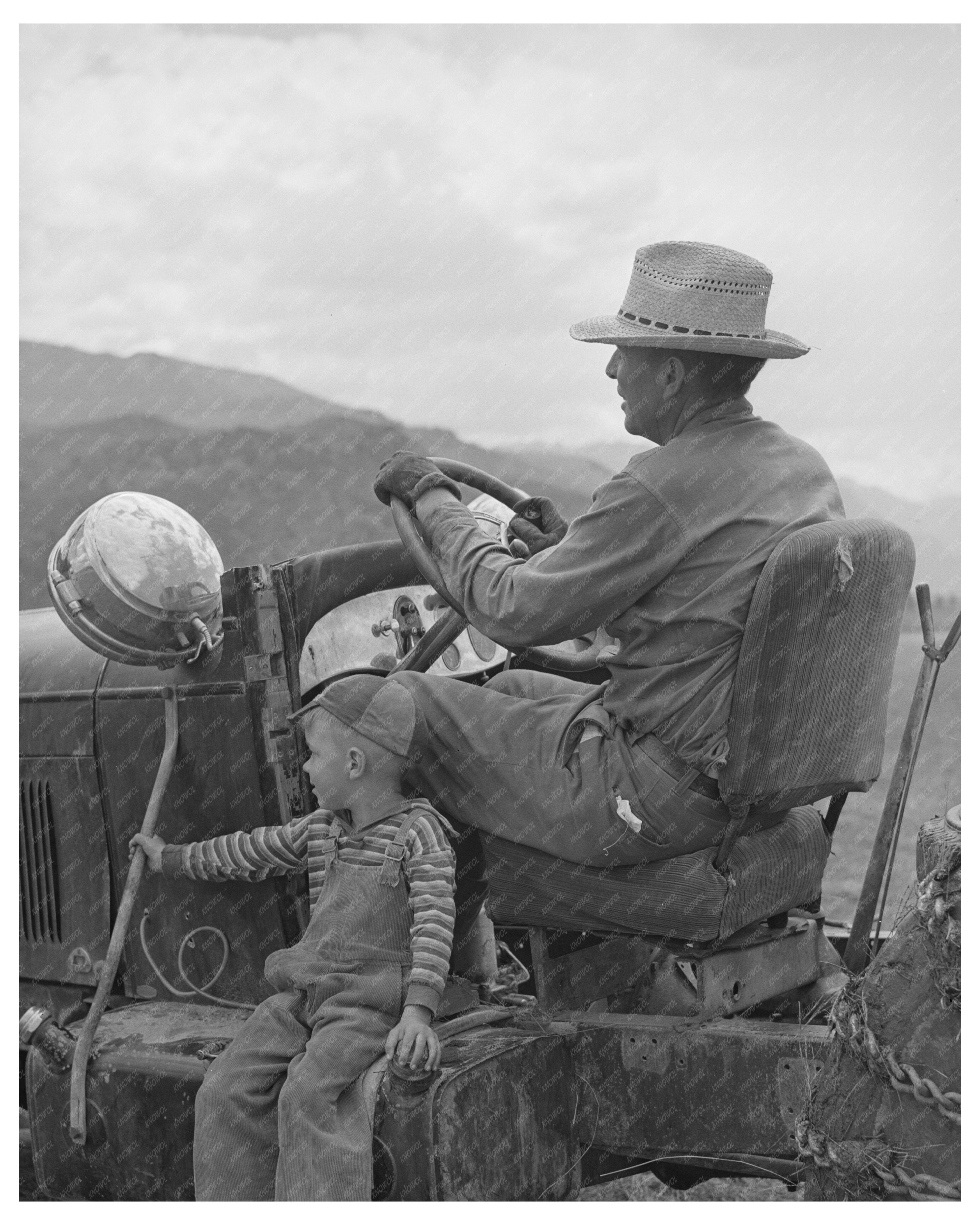 Farmer and Son in Ouray County Colorado 1940