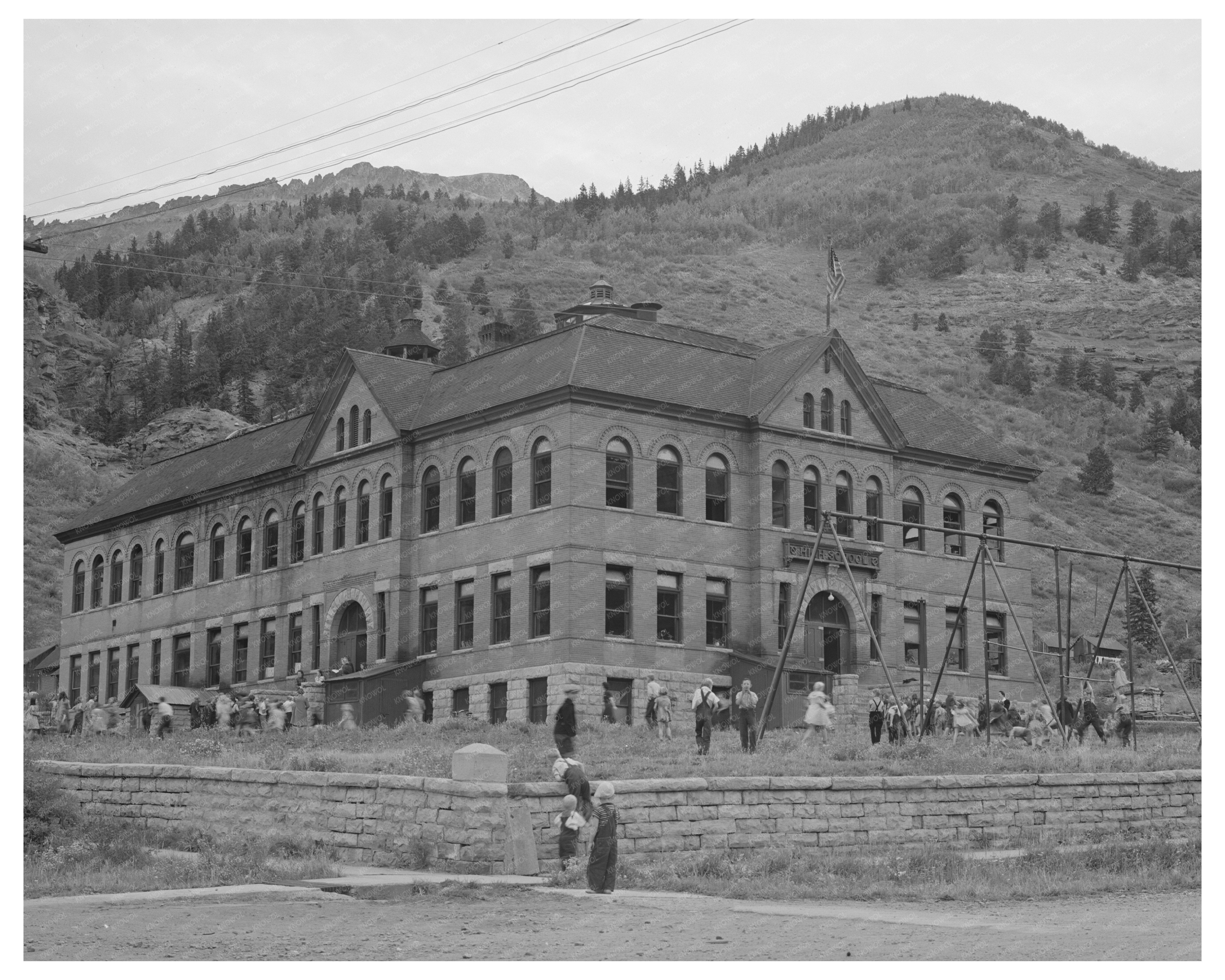 Vintage Public School in Telluride Colorado 1940