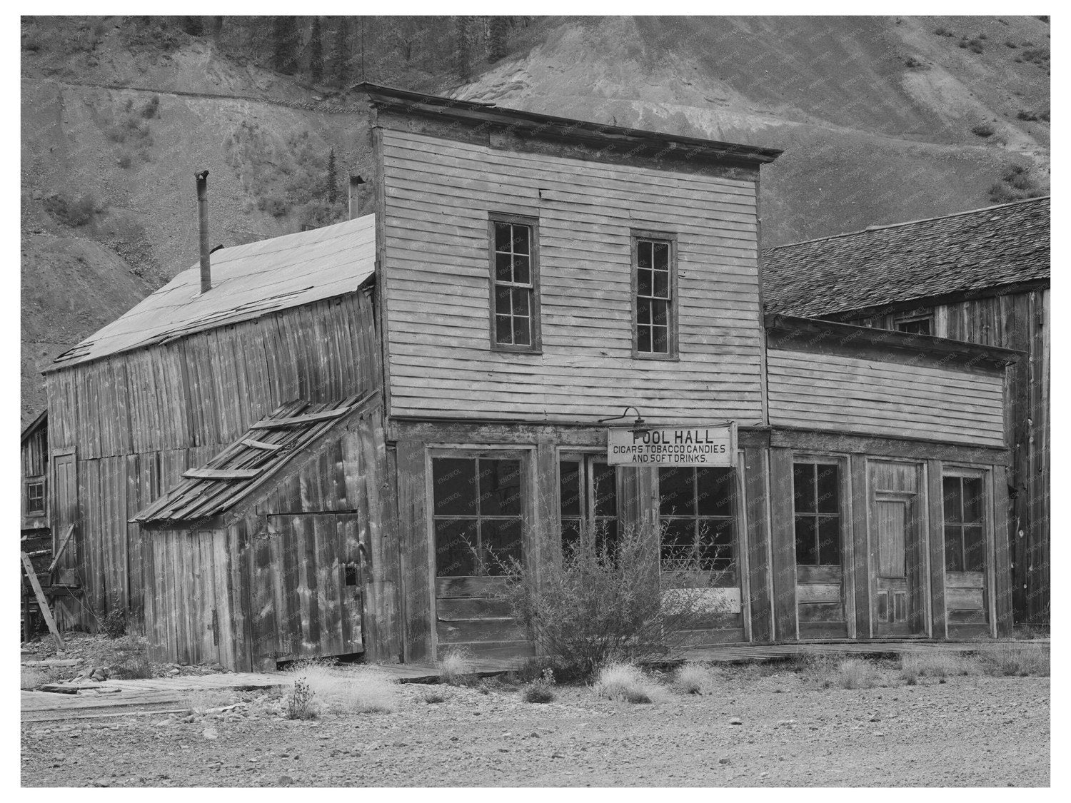 Eureka Colorado Ghost Town Pool Hall September 1940 Photo