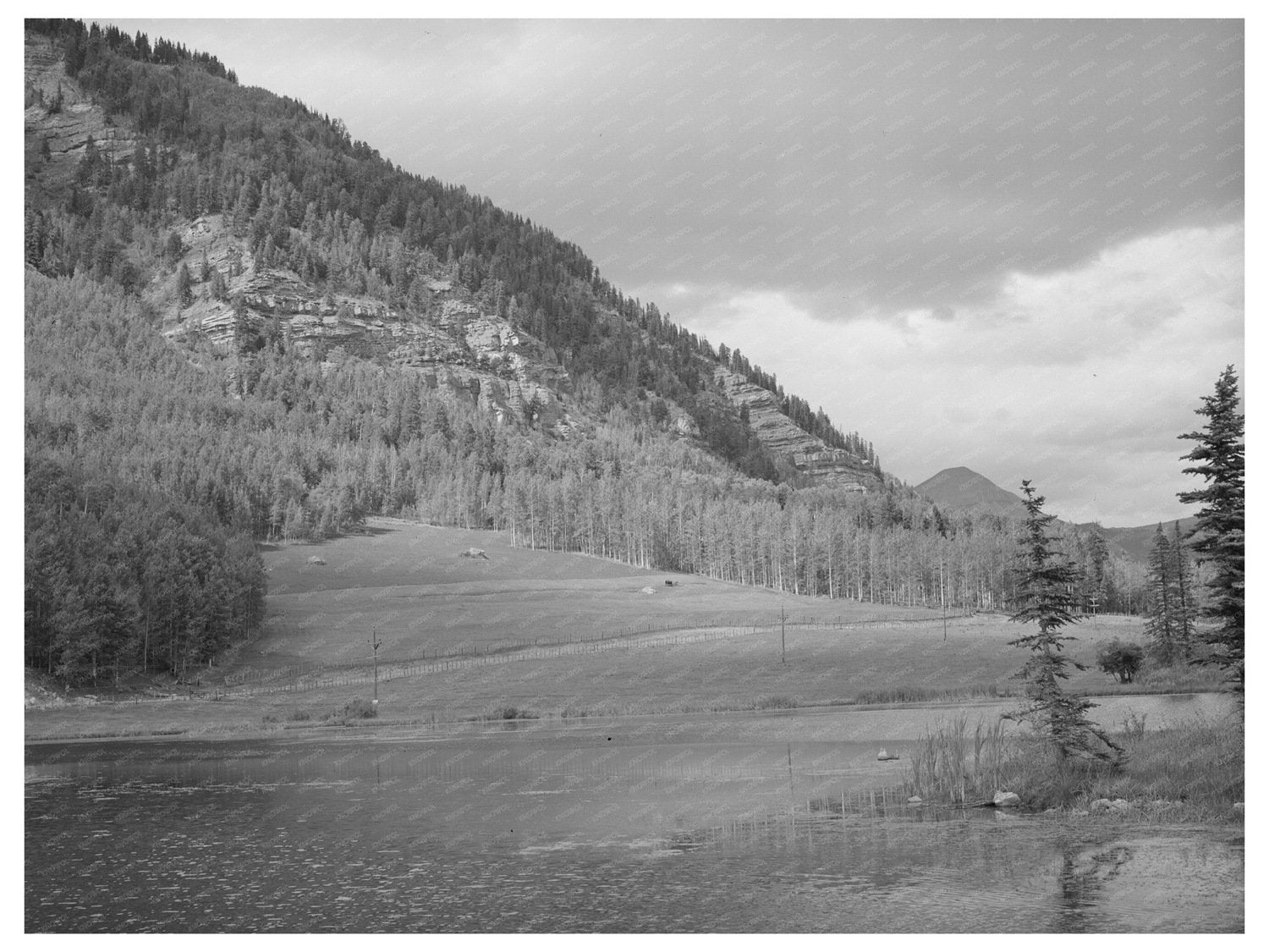 Mountain Lake and Meadows La Plata County Colorado 1940