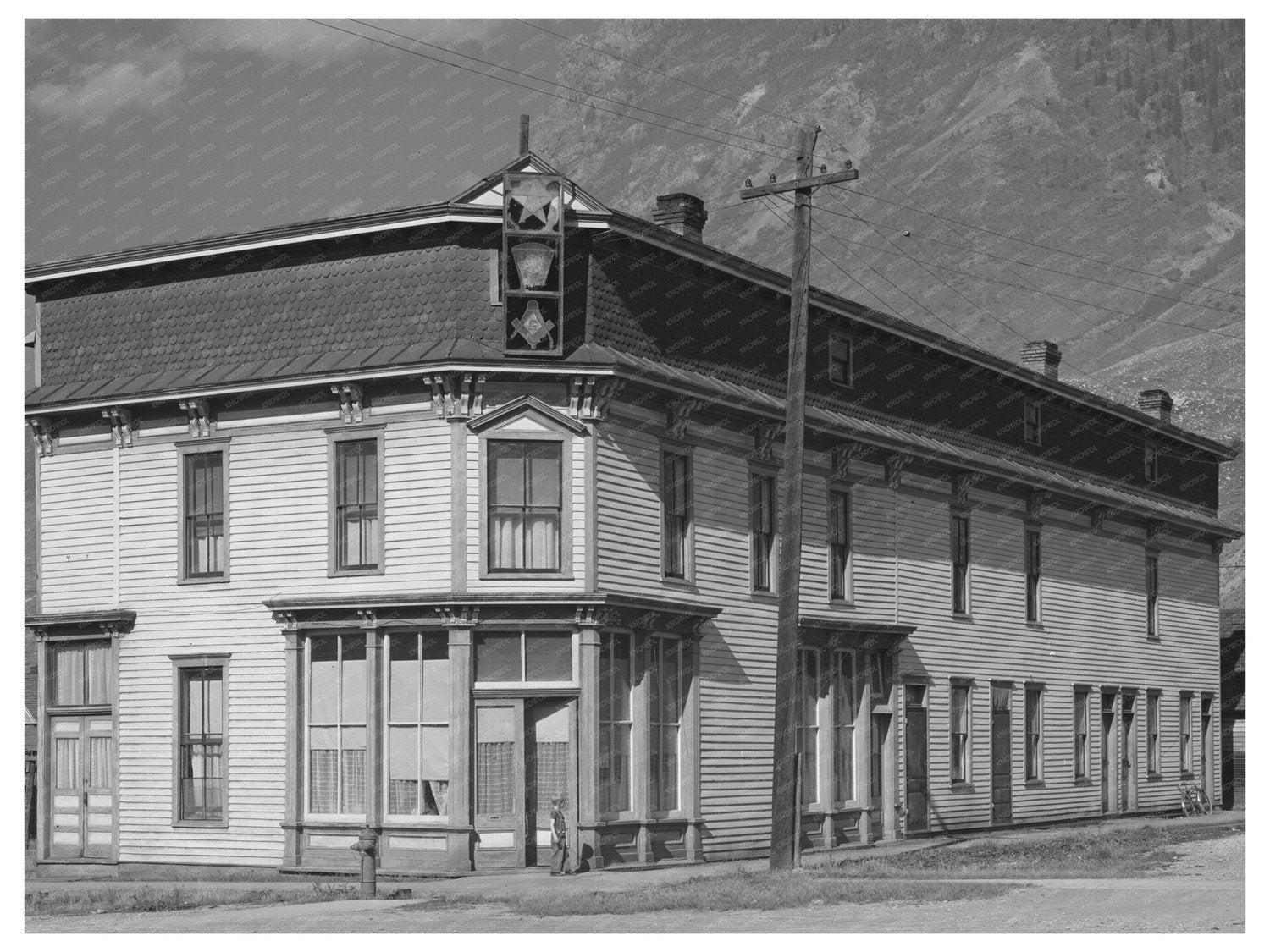 Vintage Rooming House and Lodge Hall Silverton Colorado 1940