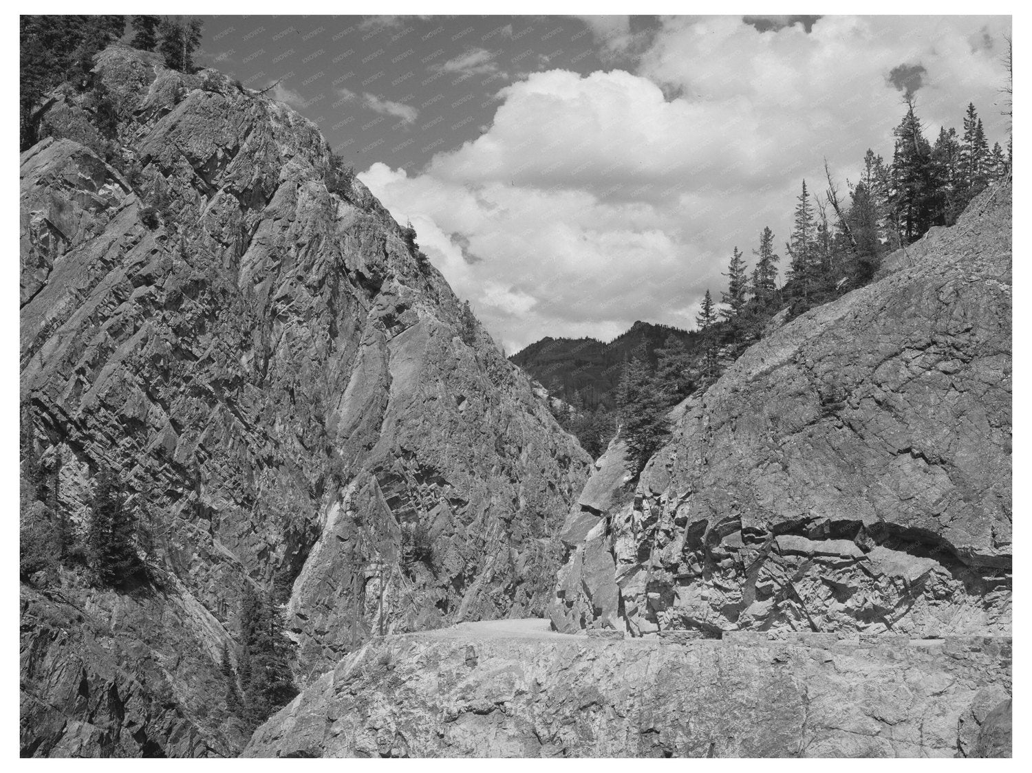 Million Dollar Highway Ouray County Colorado 1940 Photo