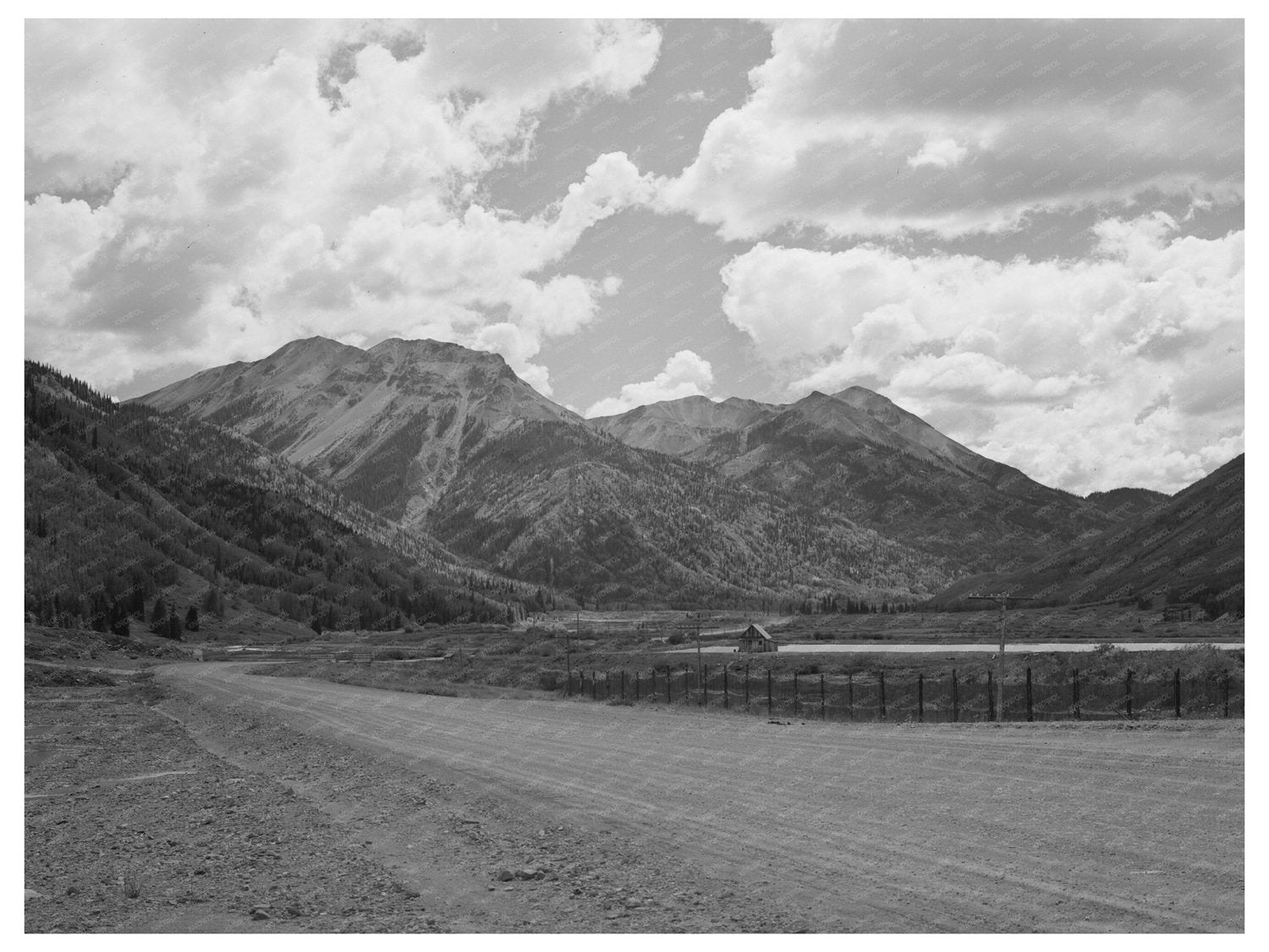 Red Mountain View from Million Dollar Highway 1940