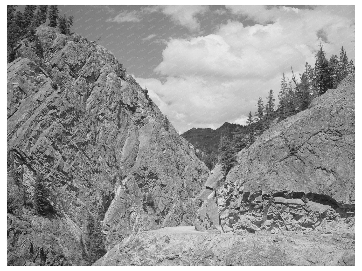Million Dollar Highway Ouray County Colorado 1940 Image