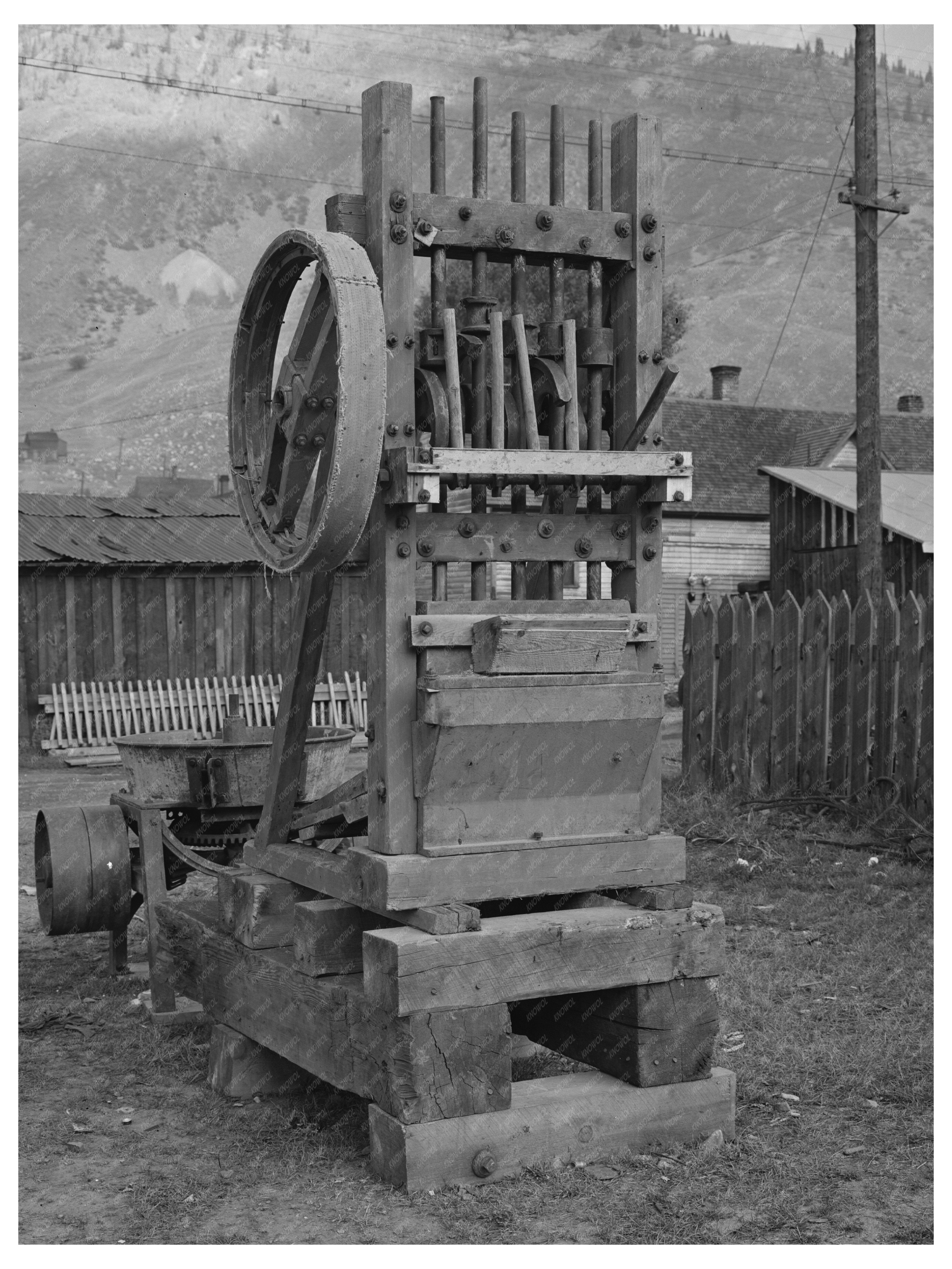 Vintage Ore Stamp Mill Silverton Colorado 1940