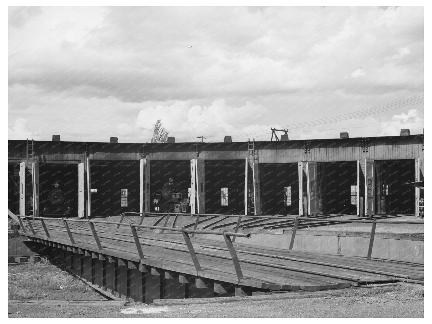 Durango Colorado Railroad Roundhouse Turntable 1940
