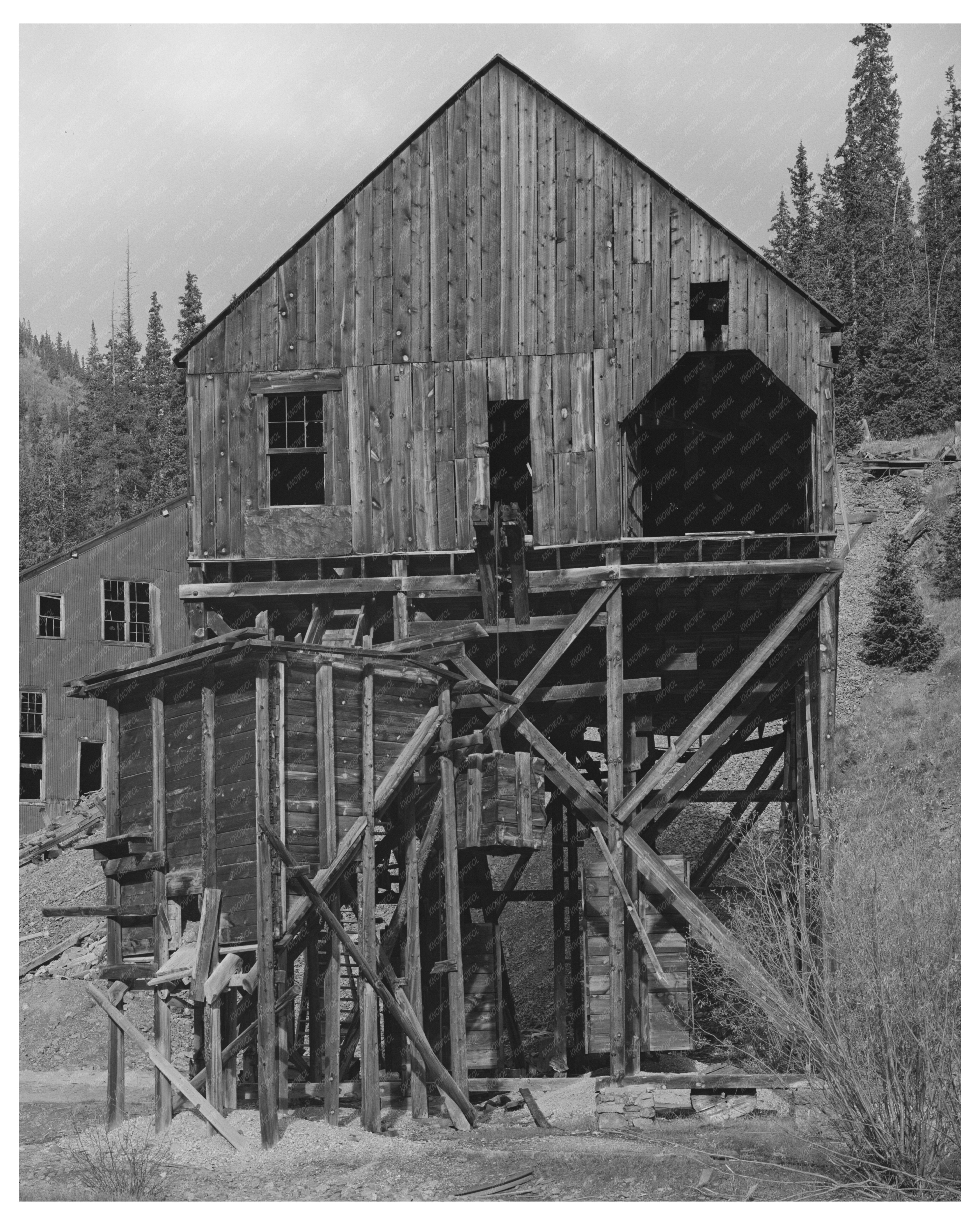Abandoned Gold Mill San Juan County Colorado 1940