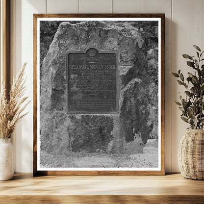 Red Mountain Pass Marker Million Dollar Highway 1940