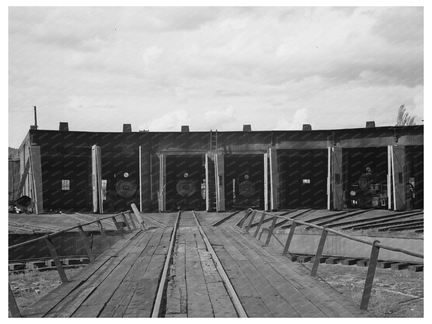 Durango Colorado Railroad Roundhouse and Turntable 1940