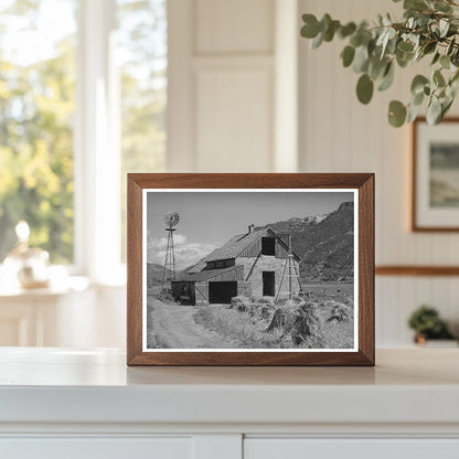 Oats and Stone Barn in Animas River Valley Colorado 1940