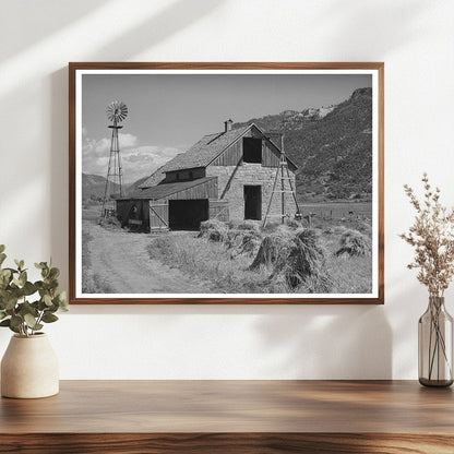 Oats and Stone Barn in Animas River Valley Colorado 1940