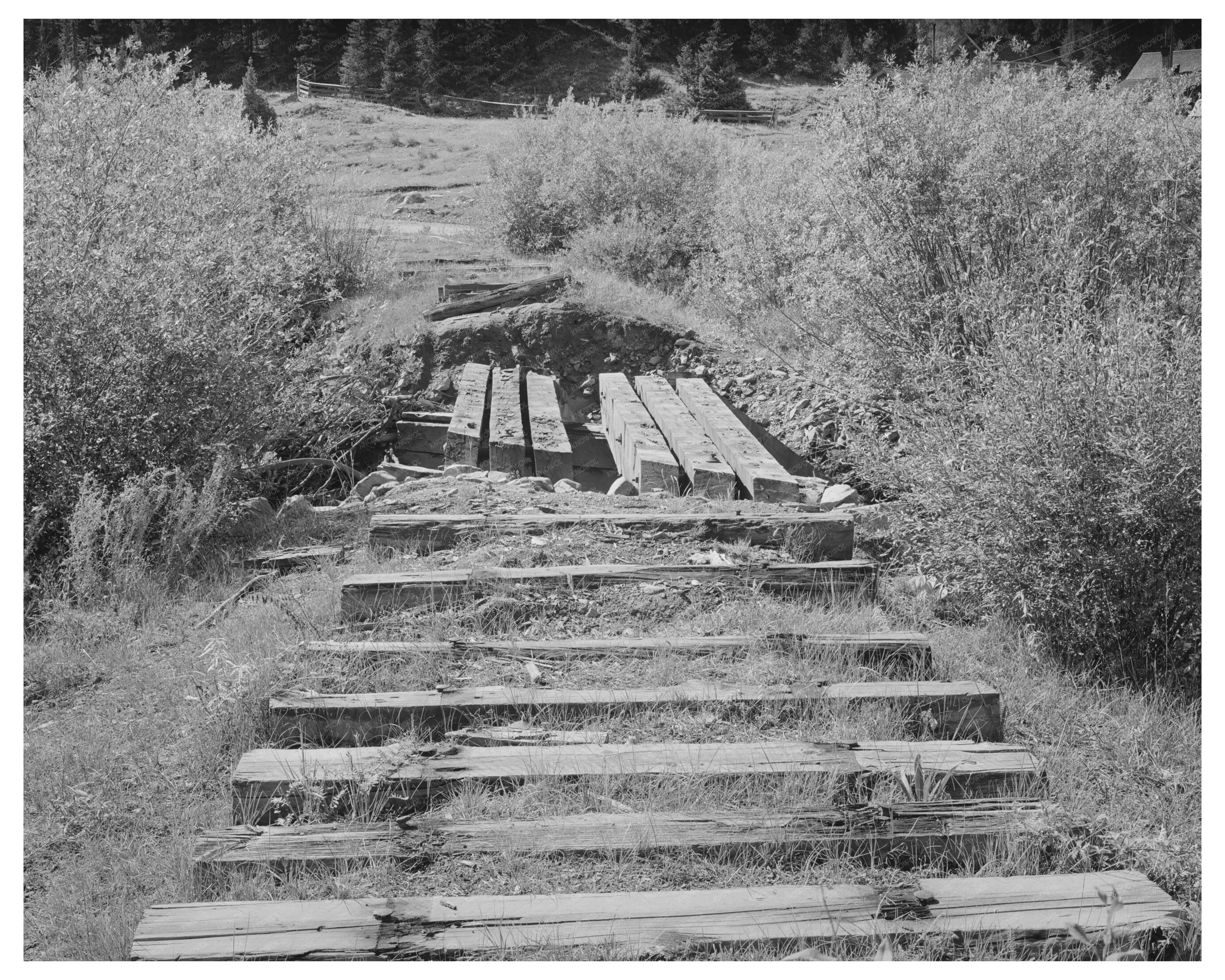 1940 Vintage Photo of Abandoned Railroad in Colorado