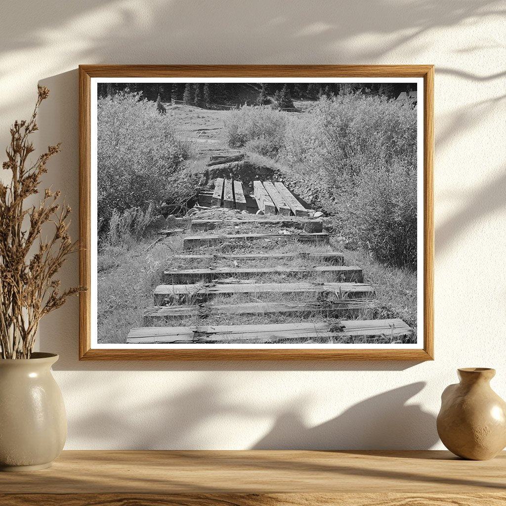 1940 Vintage Photo of Abandoned Railroad in Colorado