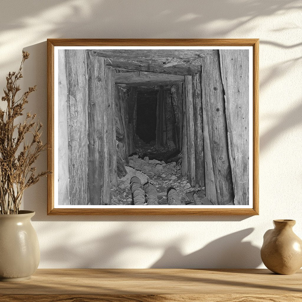 Timber Shored Mine Tunnel San Juan County Colorado 1940