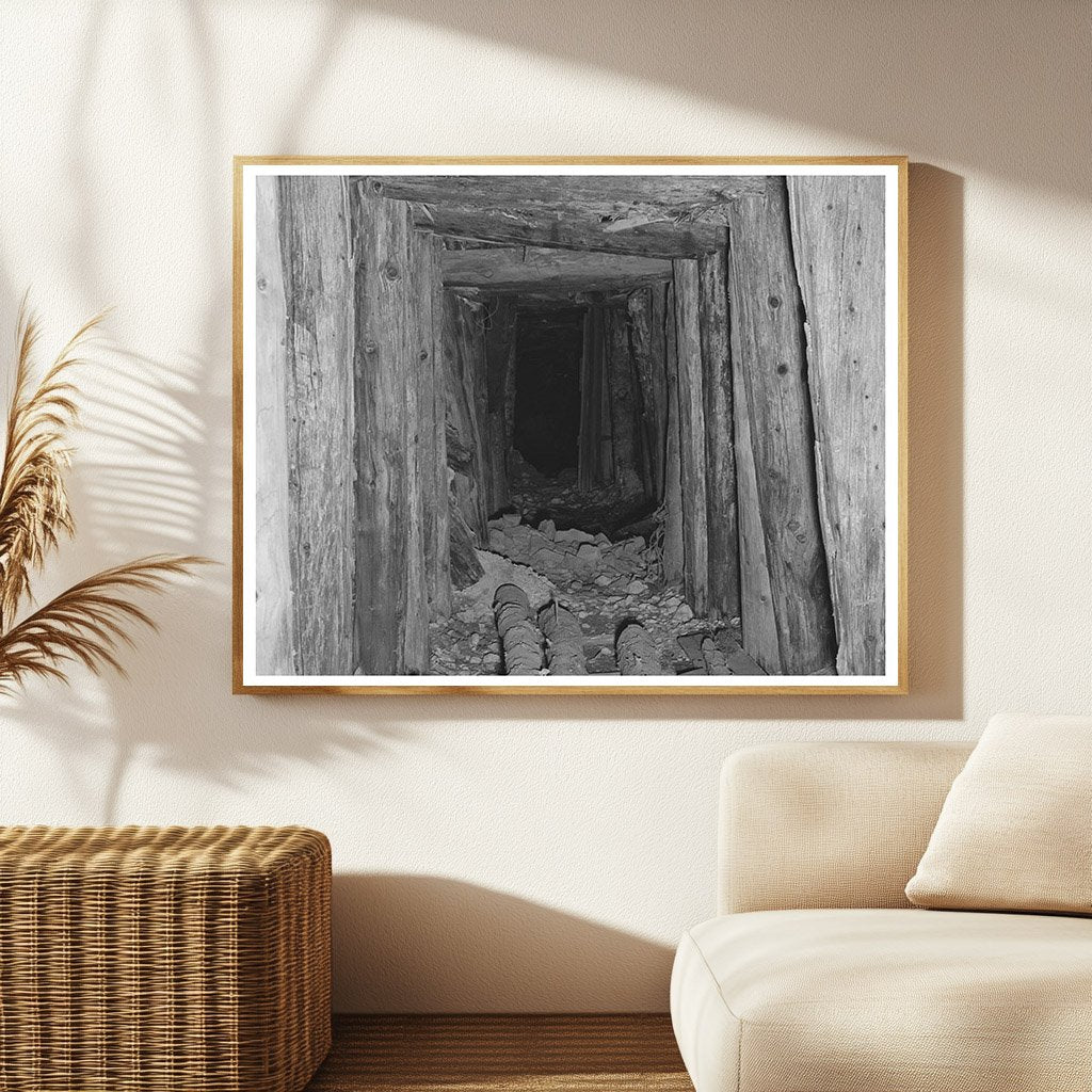 Timber Shored Mine Tunnel San Juan County Colorado 1940