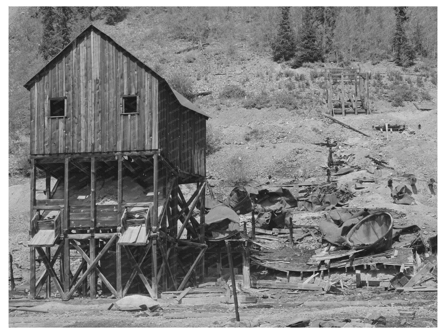 Abandoned Gold Mine Mill San Juan County Colorado 1940