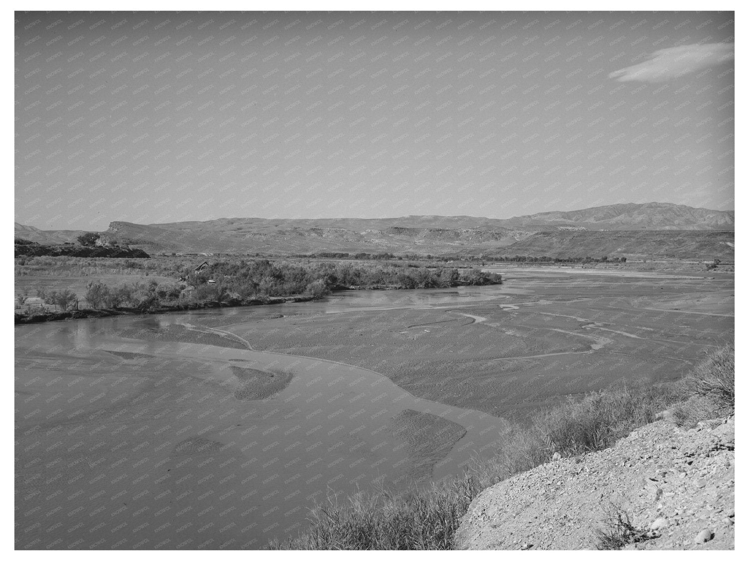 Virgin River Silted Bed Washington County Utah 1940