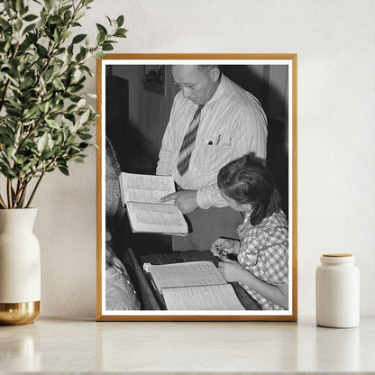 School Teacher Assists Student in Santa Clara Utah 1940