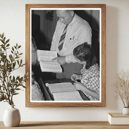 School Teacher Assists Student in Santa Clara Utah 1940