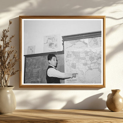 School Teacher Instructing Geography Class Concho Arizona 1940