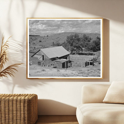 Spanish Farmer Barn and Corral Concho Arizona 1940