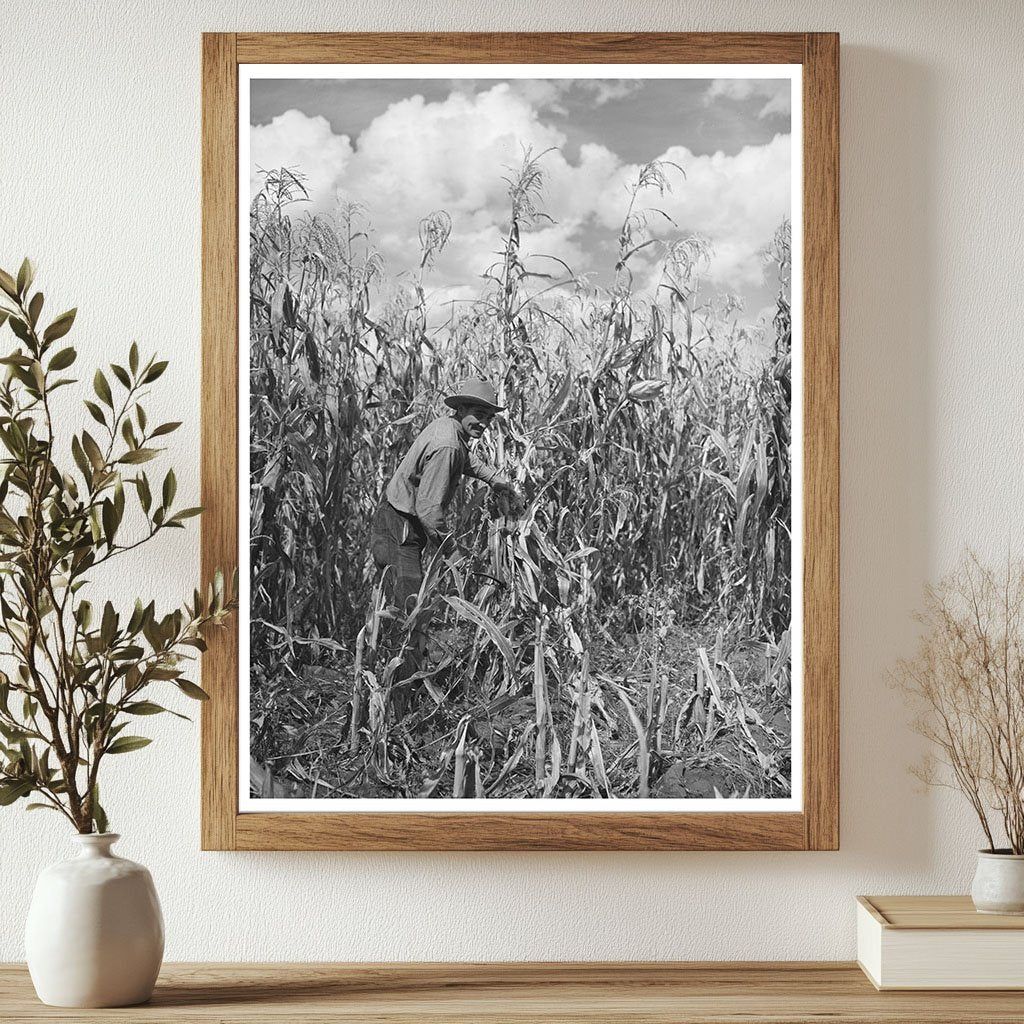 Cornfield in Concho Arizona October 1940 Vintage Photo