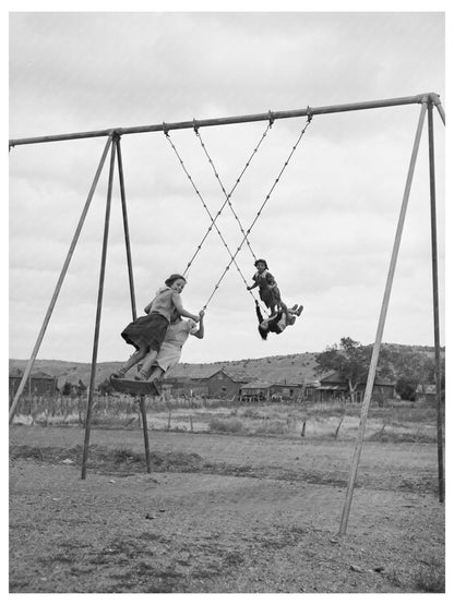 Schoolchildren Playing in Concho Arizona 1940