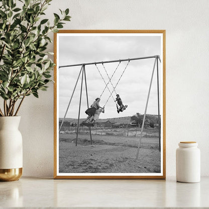 Schoolchildren Playing in Concho Arizona 1940