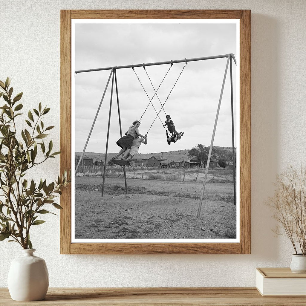 Schoolchildren Playing in Concho Arizona 1940