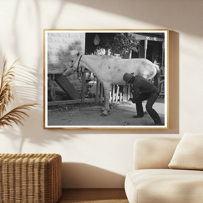 Mormon Farmer Shoe Horse in Santa Clara Utah 1940