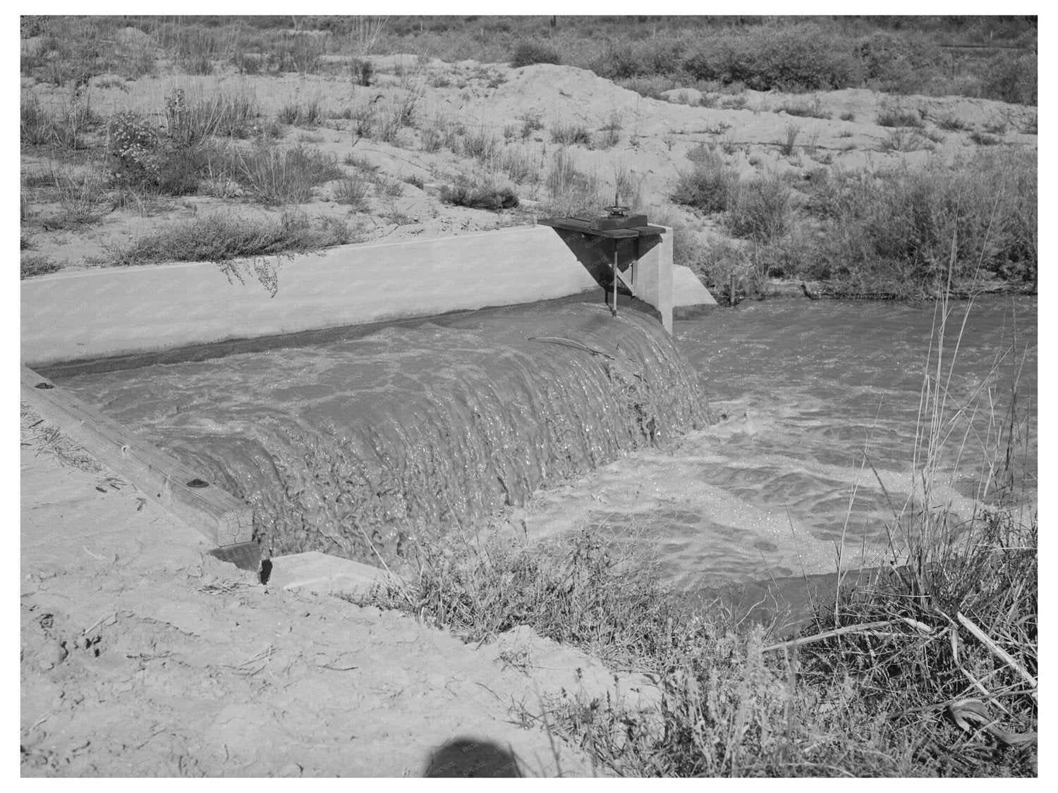 Irrigation Canal in Bernalillo County New Mexico 1940