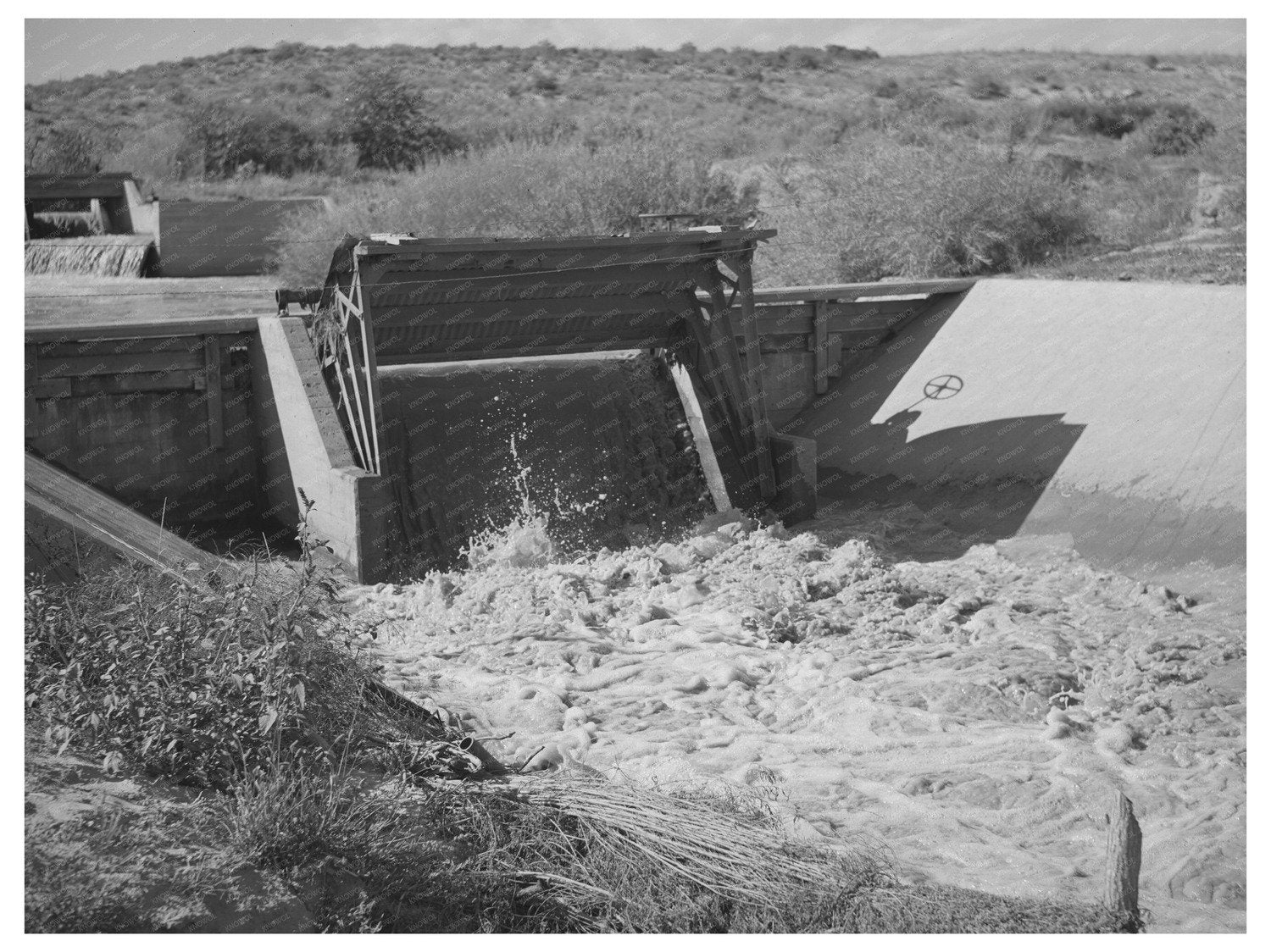 Irrigation Canal in Bernalillo New Mexico 1940