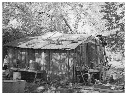 1940 Vintage Image of Perry Warners Machine Shed California