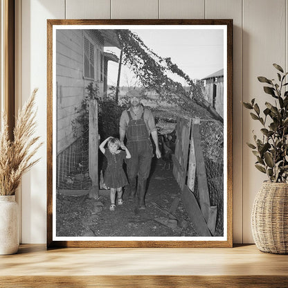 John Frost and Daughter on Tehama County Farm 1940