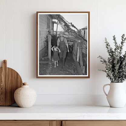 John Frost and Daughter on Tehama County Farm 1940