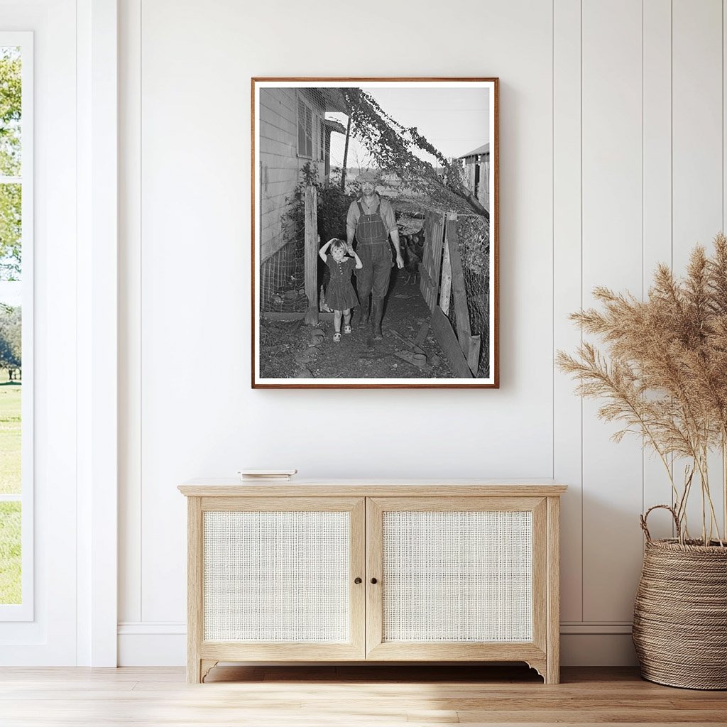 John Frost and Daughter on Tehama County Farm 1940