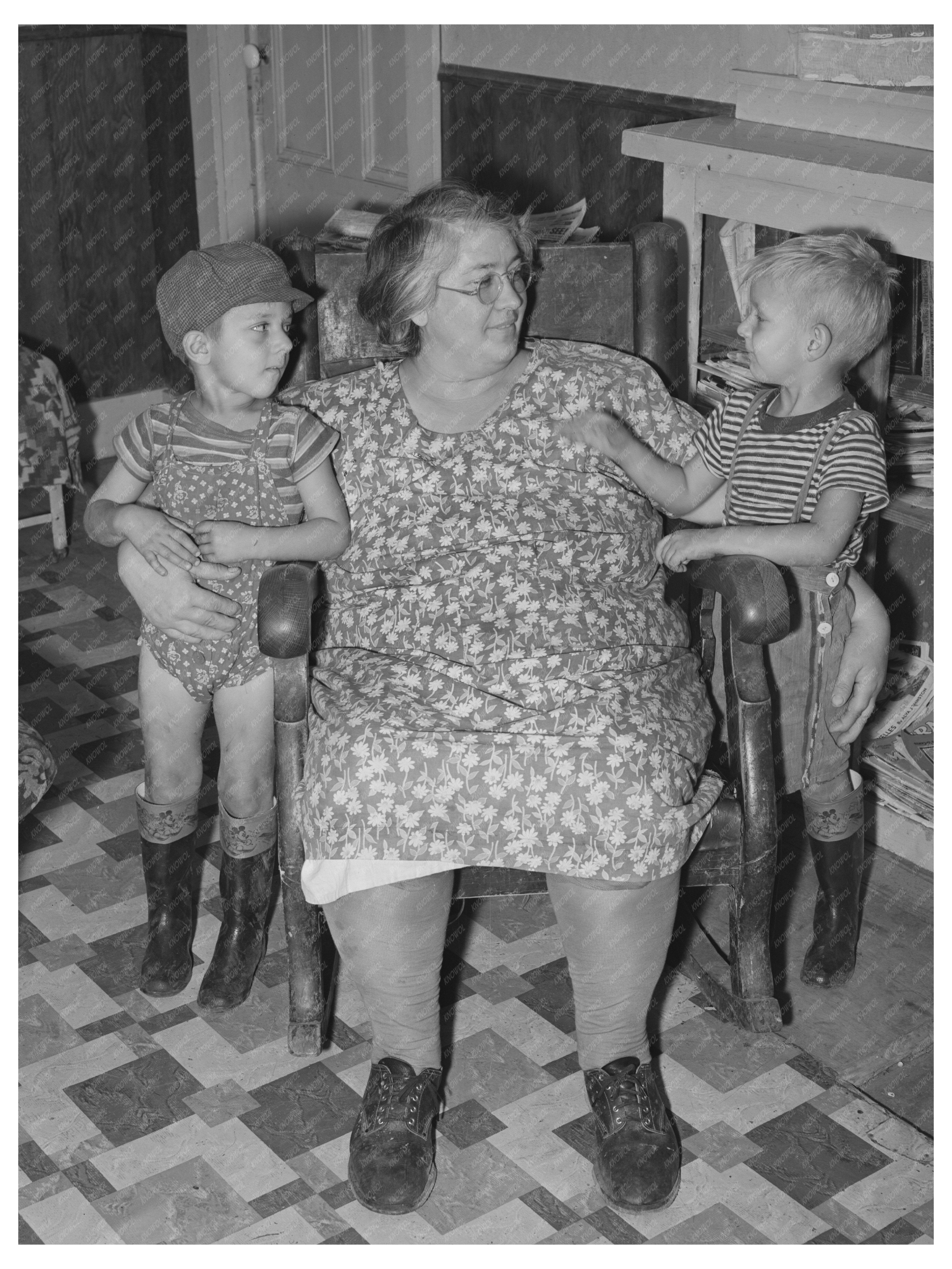 Family at Farm Home in Tehama County 1940