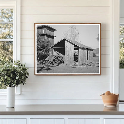 1940 Tractor Shed and Turkeys on John Frosts Farm California