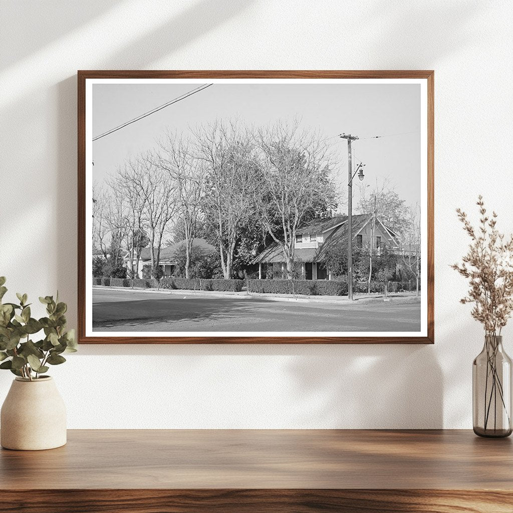 Vintage Residential Area in Delano California 1940