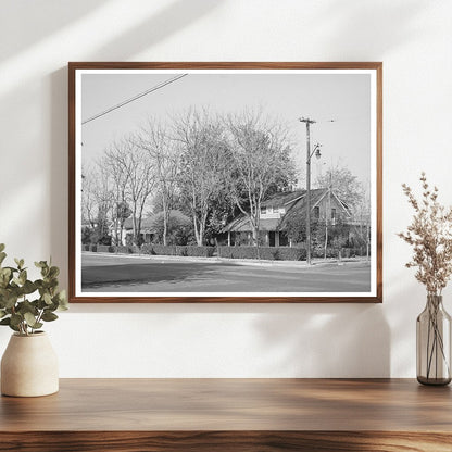 Vintage Residential Area in Delano California 1940