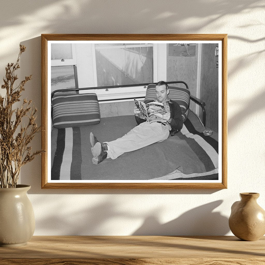 Worker in Bunkhouse at Earl Fruit Company Ranch 1940