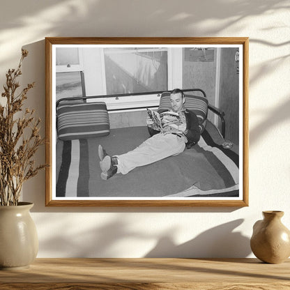 Worker in Bunkhouse at Earl Fruit Company Ranch 1940