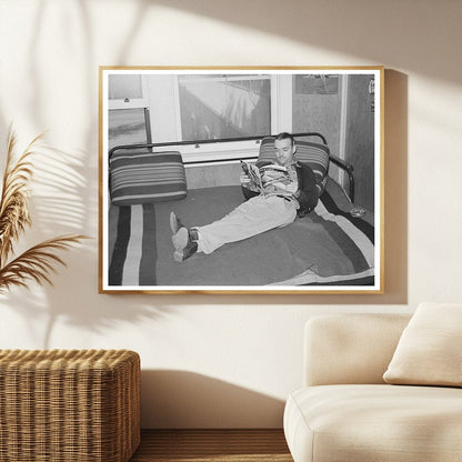 Worker in Bunkhouse at Earl Fruit Company Ranch 1940