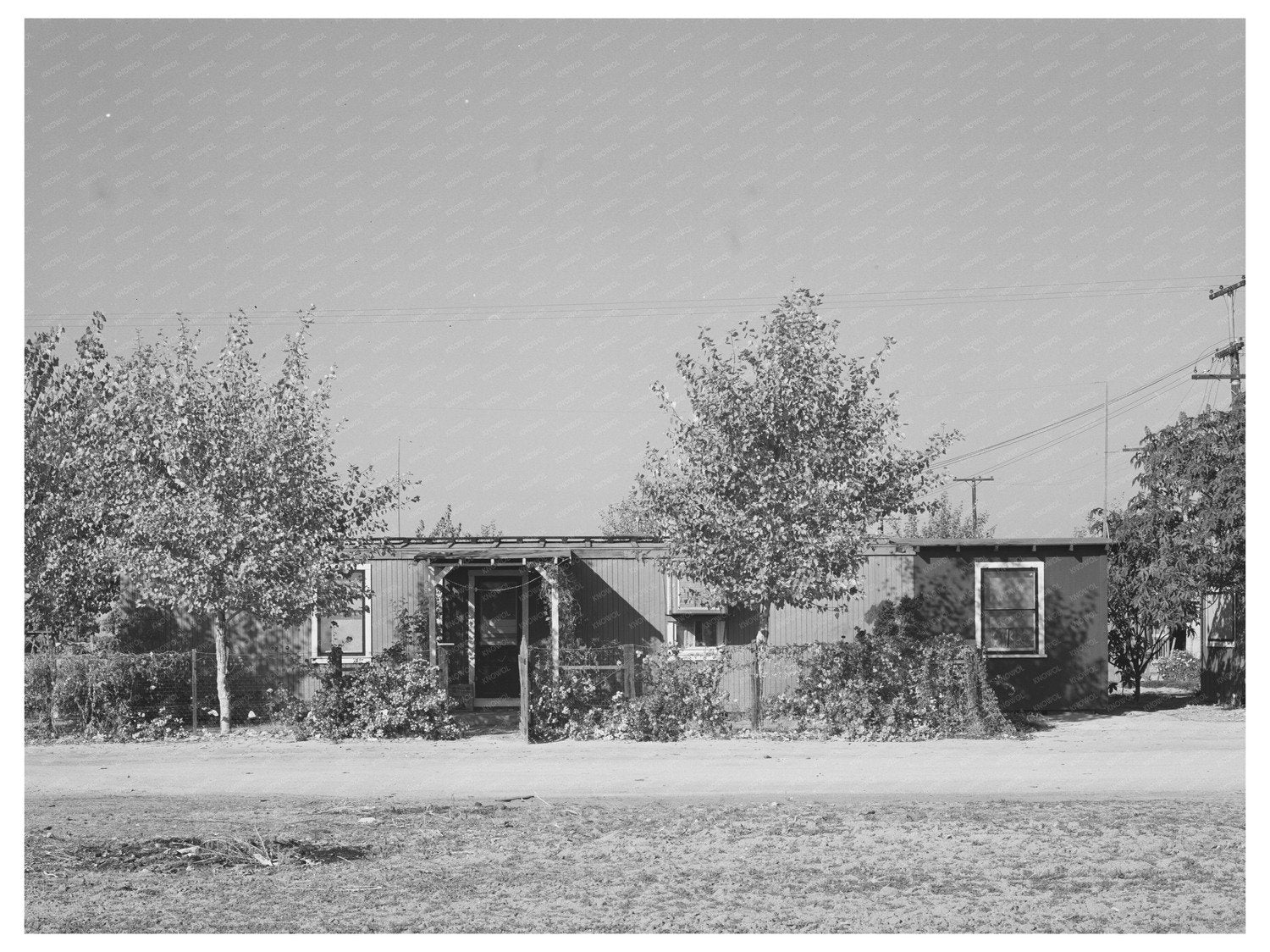 1940 Vintage Photo of Boxcar Homes in Kern County California