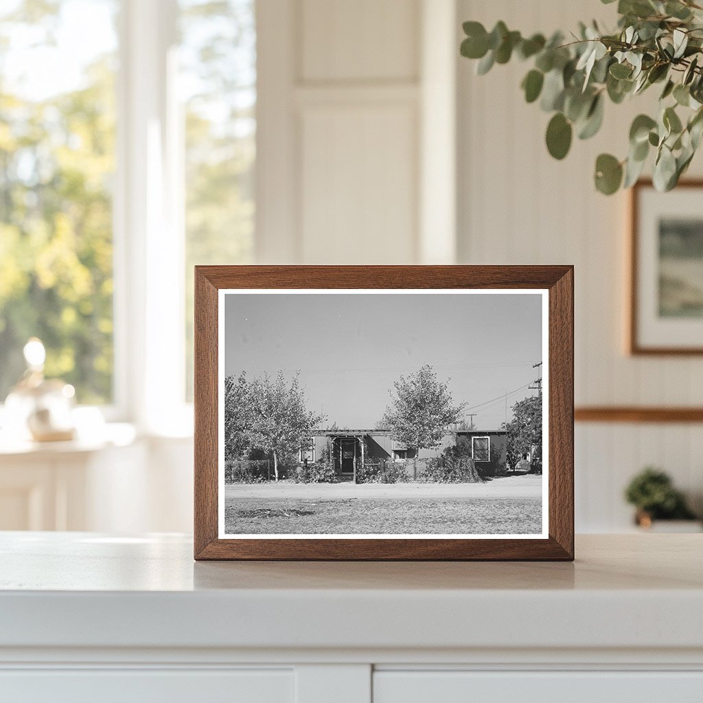 1940 Vintage Photo of Boxcar Homes in Kern County California