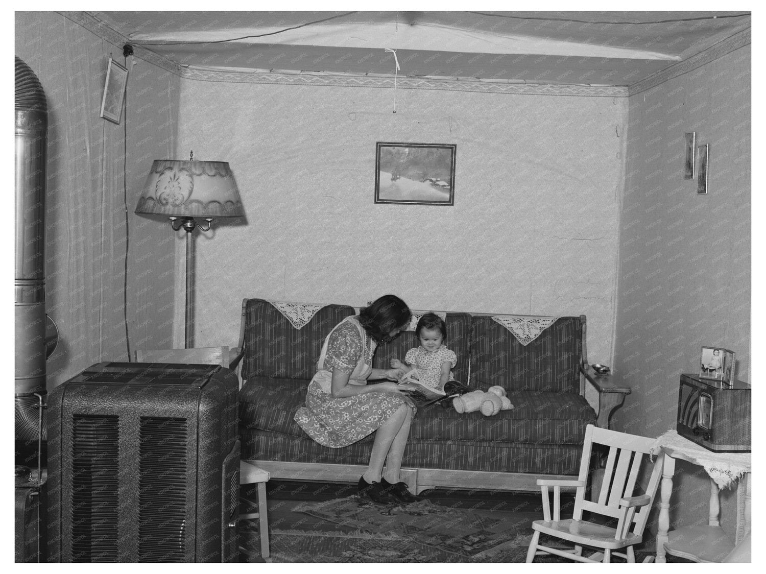 1940 Living Room in Remodeled Boxcar Kern County California