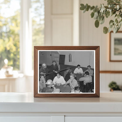 Construction Workers Playing Cards at Shasta Dam 1940